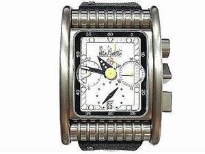 Auth ALAIN SILBERSTEIN SILVER TITANIUM WATCH BK51 V-S