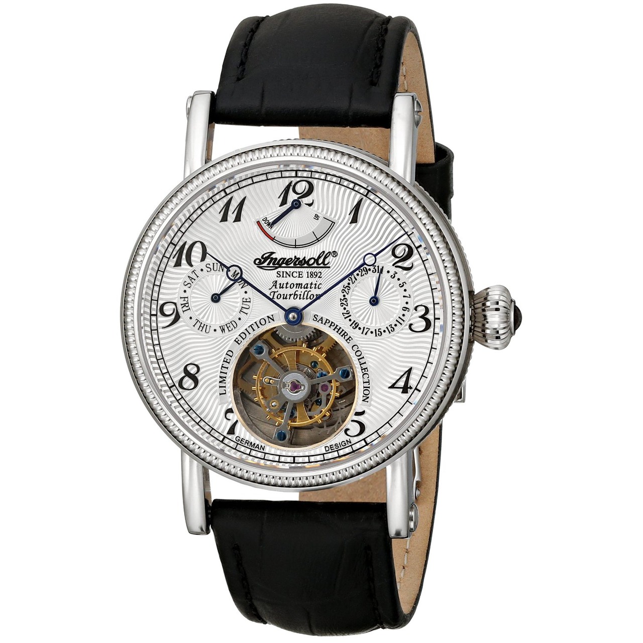 Ingersoll Mens IN5308WH Raton Tourbillon Analog Display Automatic Self Wind Brow