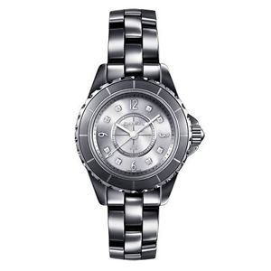 Chanel J12 Titanium Ceramic 29mm Diamond Dial Quartz Watch - H3401