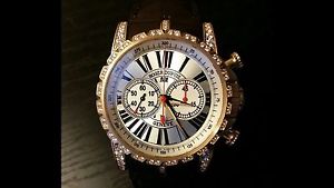 Roger Dubuis Excaliber 18k Gold & Diamond Chronograph Box/Papers