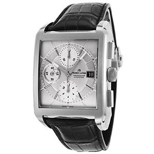 Maurice Lacroix Mens Pontos Automatic Chronograph Black Genuine Alligator