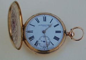 ANTIQUE 18ct YELLOW GOLD FUSEE FULL HUNTER POCKET WATCH