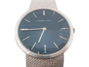 Auth Audemars Piguet 18K White Gold Watch Silver/Dark Blue
