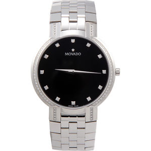Movado Men's 606237 "Faceto" Stainless Steel Bracelet Watch