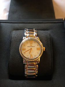 New David Yurman 30mm Classic Watch Diamond 18 k Rose Gold Silver T7121QSSRB