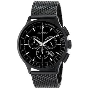 Movado Mens 0606804 Movado Circa Analog Display Swiss Quartz Black Watch