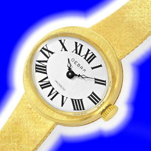 Oebra Damen-Uhr in massiv 14K Gelbgold Milanaisearmband - JUWELENMARKT DE, U2024