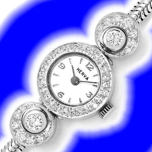 Herva Diamant-Damen-Armbanduhr mit 0,97ct 14K Weissgold - JUWELENMARKT DE, U2381