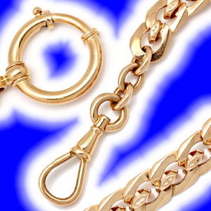Antike massive Uhrkette Taschenuhrkette Rotgold Verlauf - JUWELENMARKT DE, K2254