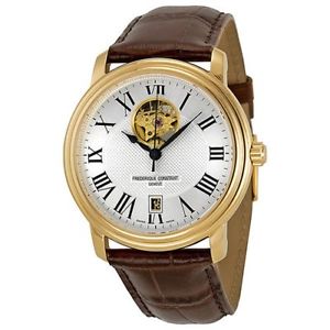 Frdrique Constant ROUND YELLOW GOLD Plated Persuasion Heart Beat DATE Mens Watch