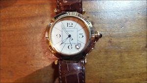CARTIER PASHA 18K YELLOW GOLD AUTOMATIC 1989 - 3238  40mm