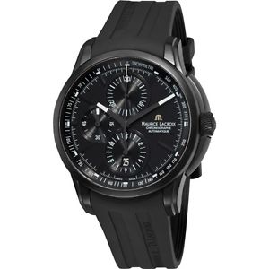 Maurice Lacroix Pontos Automatic Watch ETA Valjoux 7750 Black Chronograph