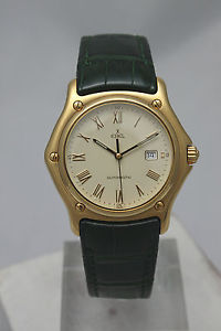 Armbanduhr Ebel 1911 Senior Automatic Gelbgold m.Lederband | orig.Box&Papieren