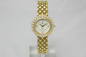 Damenuhr Maurice Lacroix 18Kt/750er Gelbgold m.Brillant-Lünette ca.1,80ct