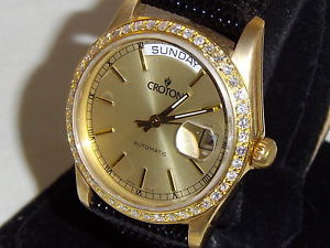 CROTON SOLID 18K YELLOW GOLD HEAD ONLY ALSO HAVE MANY MORE W/18K BAND "HEAD ONLY