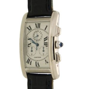 TANK AMERICAINE CHRONOGRAPH WHITE GOLD QUARTZ 27 x 44 mm