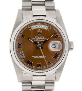 DAY DATE 18039 IN WHITE GOLD, 36MM