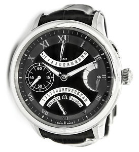 NEW Maurice Lacroix Masterpiece Retrograde GMT Steel Case Watch MP7218-SS001-310