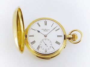 J. Benson London Herren Taschenuhr Minutenrepetition in 750/- Gelbgold !