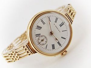 Armbanduhr Henry Moser & Cie in 585/- Gelbgold Handaufzug !