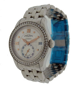Armand Nicolet NIB MO3 Date Small Second Diamond  AUTO - 9155D-AO-M9150 -$10,200