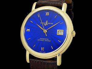 Auth ULYSSE NARDIN St. Mark's Blue Enamel 131-77 K18YG Men's Watch(S A47998)