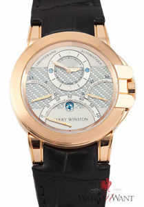 Harry Winston Ocean Triple Retrograde Chronograph 400-MCRA44R-2 18k Rose Gold