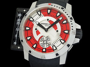 Auth Pierre Kunz Spirit Diver Depth Meter G021 SPORTS Auto Men's Watch(S A47203)