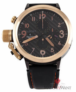 U-Boat Flightdeck 50 Gold Ref. 1838 18k Yellow Gold PVD/DLC
