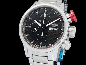 Auth EDOX WRC Chronograph Larry 01112-3-NIN SS Auto Men's Watch(S A47298)