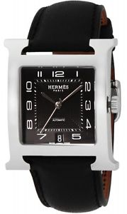 NEW!! HERMES H Watch Automatic Black Dial HH2.810.330.VBN3 Men's F/S from Japan