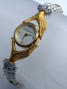 CARRERA Y CARRERA 18K GOLD,PEARL AND DIAMOND VINTAGE WATCH