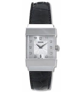 Concord Crystale Leather 18k Gold Diamond Ladies Watch 0309789  Retail - $8,370