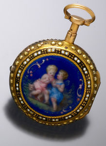 18K Quarter Hour Bell Repeater Rare cylinder Conversion Pocket Watch 1750/1860