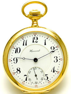 Rare Antique 18K Yellow Gold Howard 21-Jewel by Waltham Pocket Watch CA1903