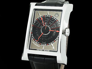 Auth CUERVO Y SOBRINOS Esplendor Ref.A2414-1B2 SS Auto Men's Watch(S A47707)