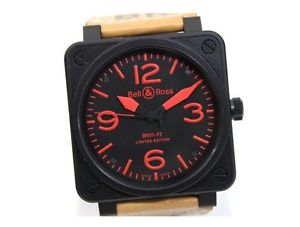 AUTHENTIC BELL & ROSS Heritage Men's Wristwatch Black Coated Automatic BR01－92
