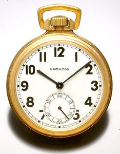Rare Hamilton 950E Elinvar Railroad Pocket Watch with High Grade 23-Jewel Movt'