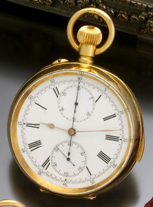 18K 32-Jewel Minute Repeater Chronograph with 30-Minute Register Pocket Watch