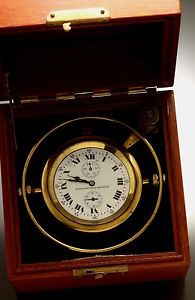 Rare Elgin Deck Watch - 21-Jewel Up/Down Indicator Elgin Watch in Gimbaled Box