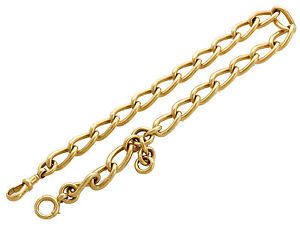 18K Man’s Hallmarked Watch Chain. 3 Oz. of Gold Extra Rare, Most Melted in 2011