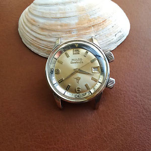 Vintage Mulco Escafandra Super-Compressor Dive/Divers Watch w/All SS Case,Patina