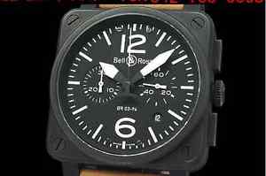 Auth BELL & ROSS BR03-94 Heritage Chronograph SS Auto Lady's Watch(S A0319)