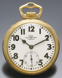 Superb 23-Jewel Hamilton Ball 999 Railroad Pocket Watch