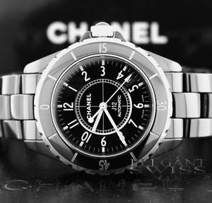 Chanel J12 38MM Black Ceramic Automatic Unisex Watch H0685, $5,400