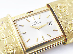 Seltene MOVADO Nachtisch- Taschen- Ketten- UHR / GOLD 750  Handaufzug Taschenuhr