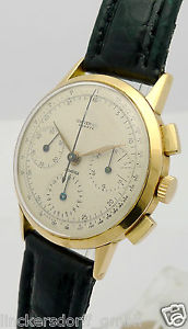 UNIVERSAL GENÉVE COMPAX 18ct GOLD HERREN CHRONOGRAPH AUS DEN 1940/1950er JAHREN