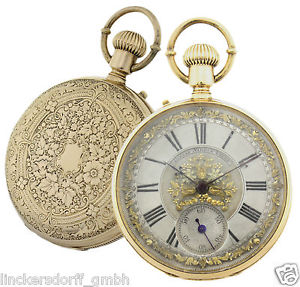 ULYSSE NARDIN LOCLE 18ct PRUNKTASCHENUHR  - um 1880