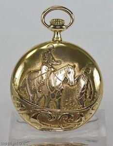Herrentaschenuhr Marke Vulcain Taschenuhr in aus 750 Gold Motiv Handaufzug Antik