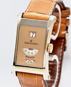 Chronoswiss DIGITEUR von 2006 mit Kasten und Papiere 750er Gold Handaufzug